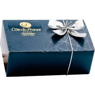 Ballotin de Chocolats 250g : Assortiment de chocolats fins pur beurre de cacao de la maison Côte de France. Ballotin 250g 
