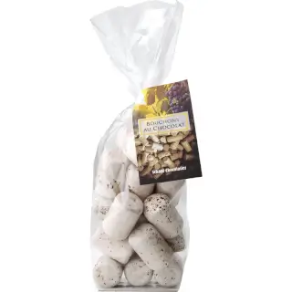 bouchons chocolat 200g : Bouchons au chocolat praliné feuillantine Schaal Chocolatier Sachet 200g