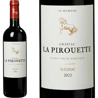 Ch. La Pirouette 2022 - Médoc : Château La Pirouette 2020. AOC Médoc. 50% Cabernet Sauvignon, 45% Merlot, 5% Petit Verdot. Bouteille 75 cl.