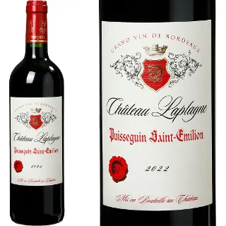 Puisseguin St Emilion 2022 : Château Laplagne 2022. AOC Puisseguin St Emilion. Dominance Merlot. Cuve et barrique. Bouteille 75 cl. 