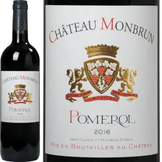 Ch. Monbrun 2016 - Pomerol : Château Monbrun 2016. AOC Pomerol. Bouteille 75 cl. Dominance Merlot. Cuve et Barrique. 