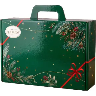 Coffret carton T3 Vert : Coffret carton, simple et chic. Idéal pour 2 bouteille et 2-3 produits. (36cm × 27cm × 9cm)