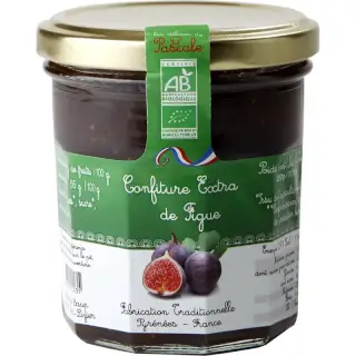 Confiture de figue BIO 220g : Confiture de figue BIO artisanale - Les délices de Pascal Pot 220g