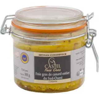 Foie Gras Entier 300g : Foie Gras Entier de Canard - IGP Sud Ouest. Verrine 300g