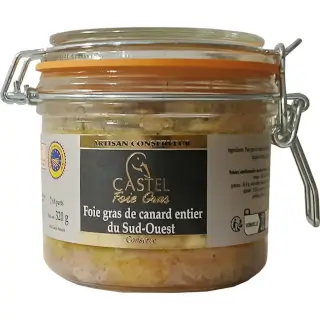 Foie Gras Entier 320g : Foie Gras Entier de Canard - IGP Sud Ouest. Verrine 300g