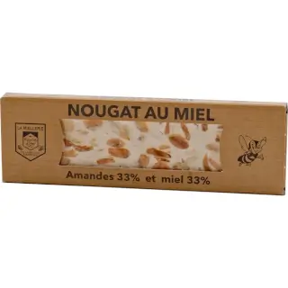 Nougat Miel Amandes - 100g : Nougat Miel Amandes - Miellerie Rayon d'Or 100g