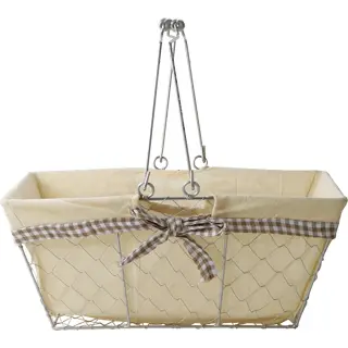 panier métal doublé tissus : panier métal doublé tissus (30cm × 15cm × 44cm)