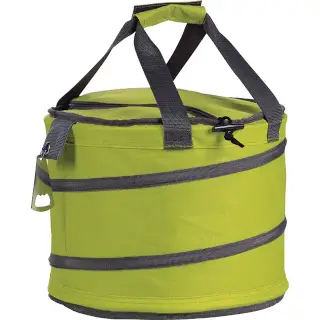 Sac Rond Isotherme Vert : Un sac isotherme à emporter partout. Idéal pour 2 bouteilles et de nombreux articles! (33cm × 20cm × 33cm)