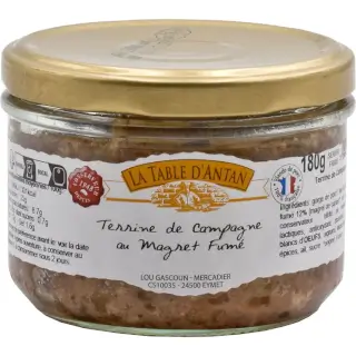 Terrine de Campagne au Magret Fumé - 180g : Terrine de Campagne au Magret Fumé Table d'Antan Verrine 180g