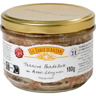 Terrine Vigneronne 180g : Terrine Bordelaise au Pessac Leognac 180g