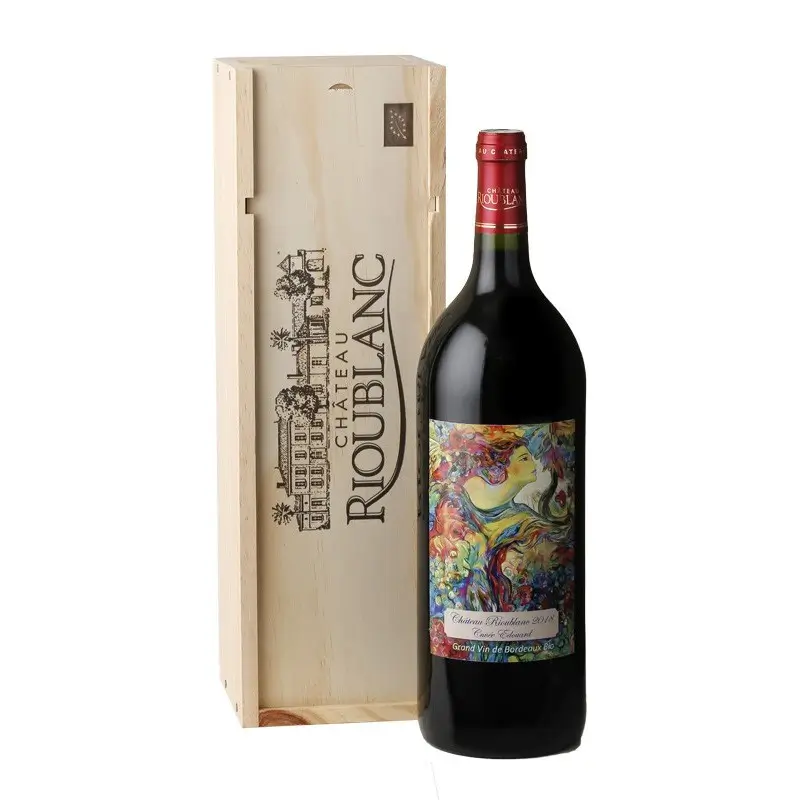 Magnum Rioublanc Bordeaux rouge supérieur 2018 et caisse bois