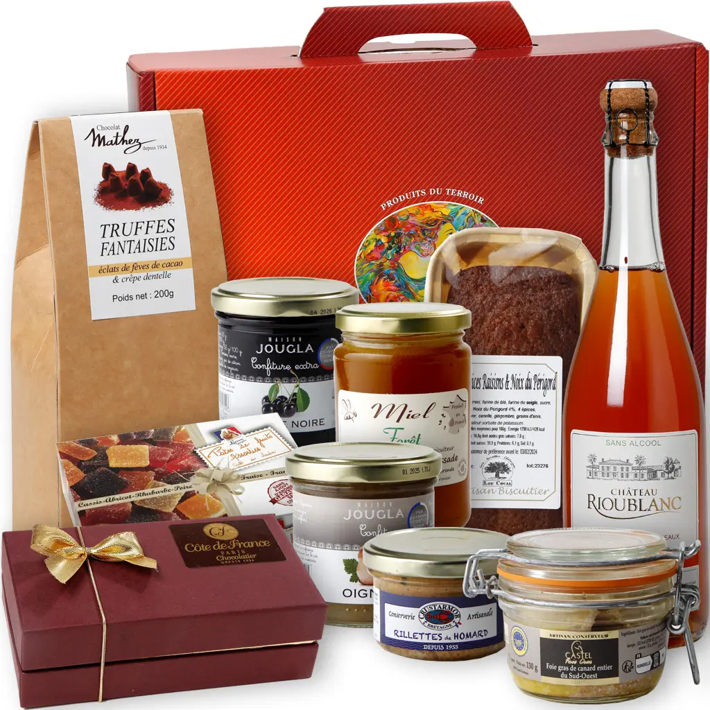Super PROMOTIONS Panier Gourmand du Périgord foie gras Coffrets cadeaux  noel ▷