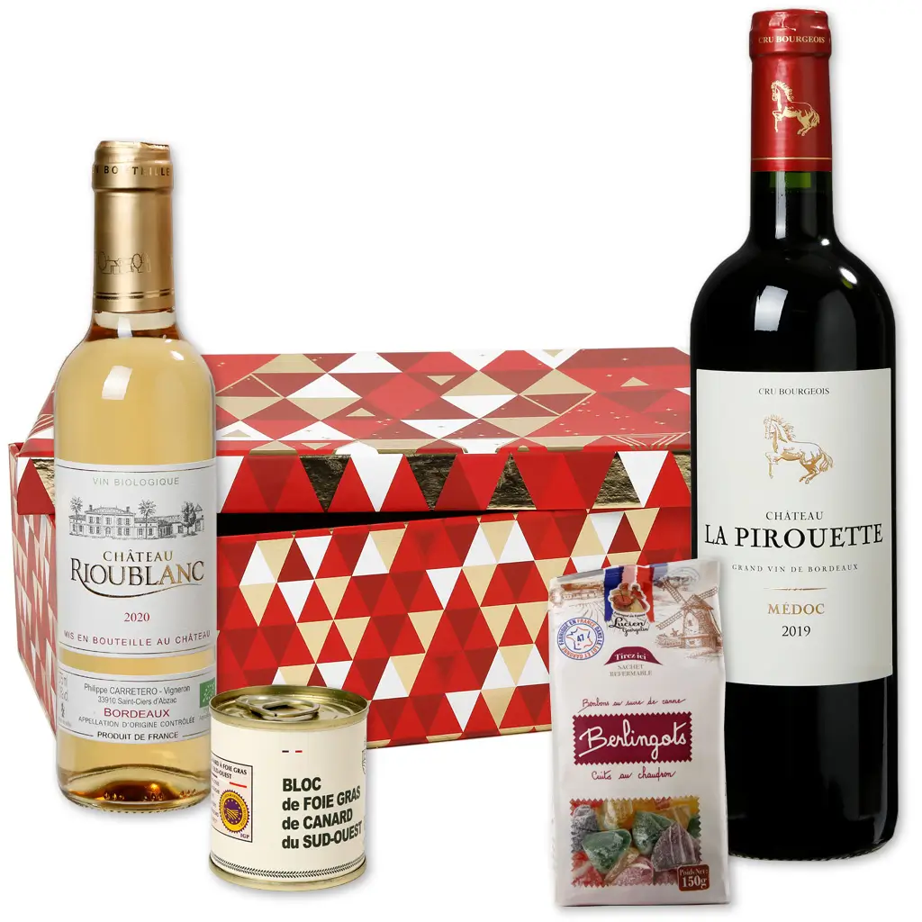 Coffret Le Festin de Noël Gourmand - Vin blanc, Pâté de Canard