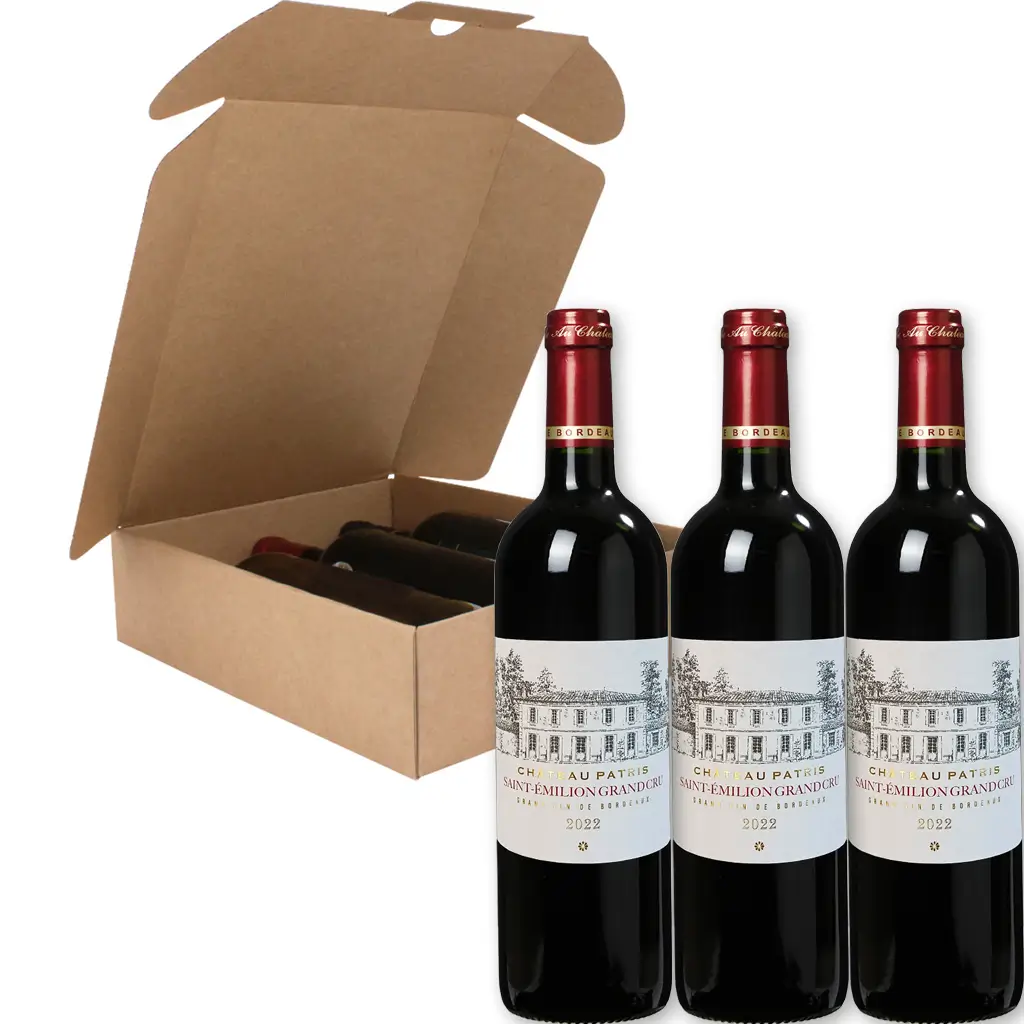 Bouteille 2020 St Emilion Grand Cru dans son coffret rubis