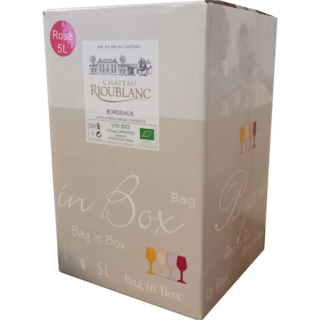 Bag in Box de château Rioublanc bordeaux Rosé bio