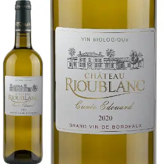 bouteille de vin 75cL ch Rioublanc bordeaux blanc barrique bio
