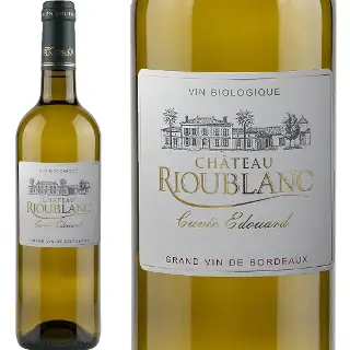 bouteille de vin 75cL ch Rioublanc bordeaux blanc barrique bio