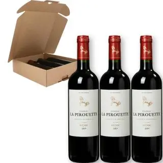 Bouteille Château La Pirouette 2018 Médoc dans son coffret rubis