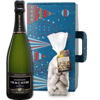 Champagne 1er cru Paul Goerg et truffes éclats de fèves de cacao