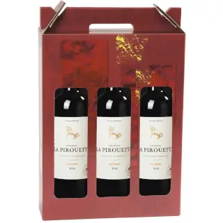 Bouteille Château La Pirouette 2018 Médoc dans son coffret rubis