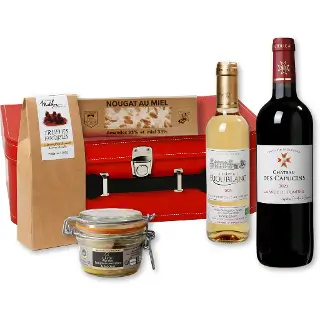 valisette gourmande vins moelleux, Lalande, truffes et foie gras