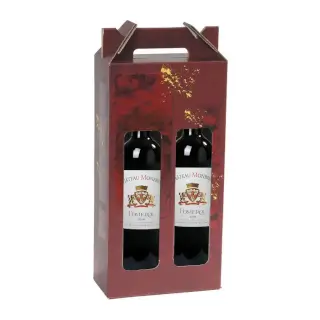 Bouteille Château Monbrun 2016 AOC Pomerol dans un coffret rubis