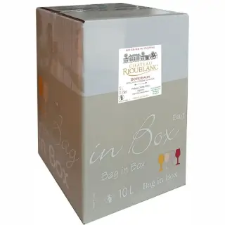 Fontaine à vin (BIB) Rioublanc de 10L en AOC bordeaux rouge bio