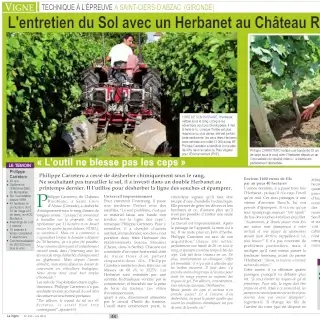 article herbanet rioublanc la vigne