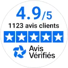 Avis Vérifiés; 4.9 sur 5; 111 avis client